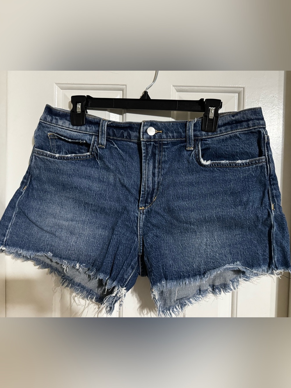 Joe's Jeans Dark Blue Distressed Denim Cutoff Shorts